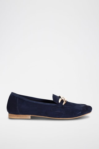 Mocasines de nobuk - Café Noir - Azul