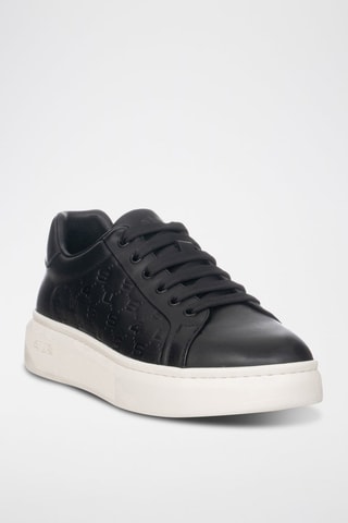Zapatillas de piel - Negro
