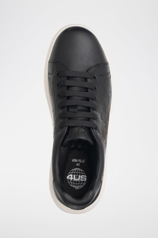 Zapatillas de piel - Negro