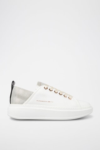 Zapatillas de piel con plataforma Wembley - Blanco
