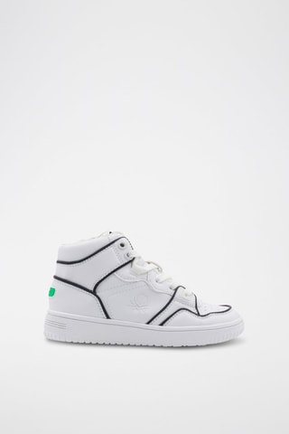 Zapatillas altas - Benetton - Blanco y negro
