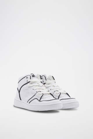 Zapatillas altas - Benetton - Blanco y negro