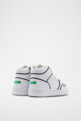 Zapatillas altas - Benetton - Blanco y negro