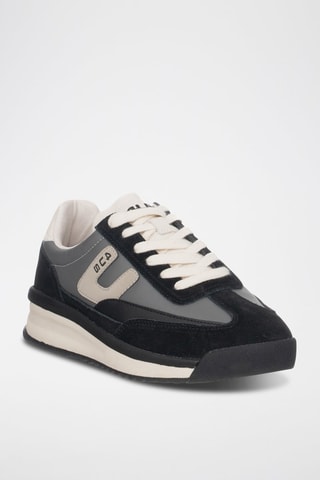 Zapatillas de piel - Negro