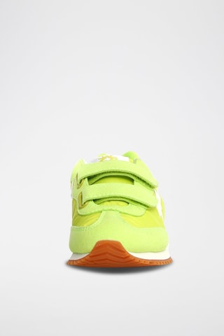 Zapatillas de nobuk - Blanco, verde y amarillo