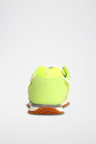 Zapatillas de nobuk - Blanco, verde y amarillo