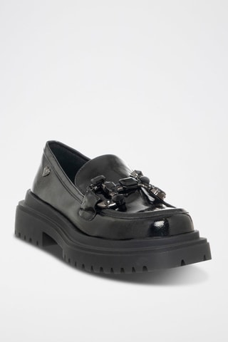 Mocasines con brillo - Negro