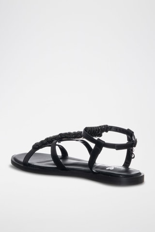 Sandalias - Negro y plateado