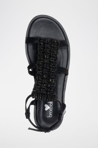 Sandalias - Negro y plateado