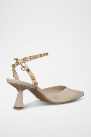 Zapatos de tacón con tiras - Blanco