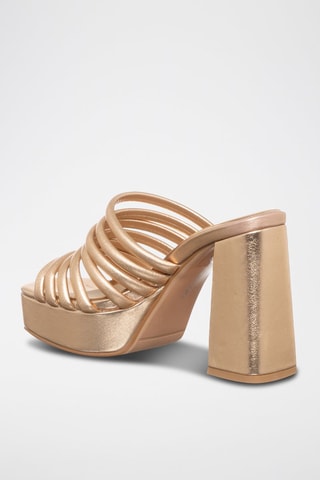 Sandalias de tacón - Dorado