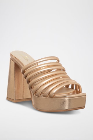 Sandalias de tacón - Dorado