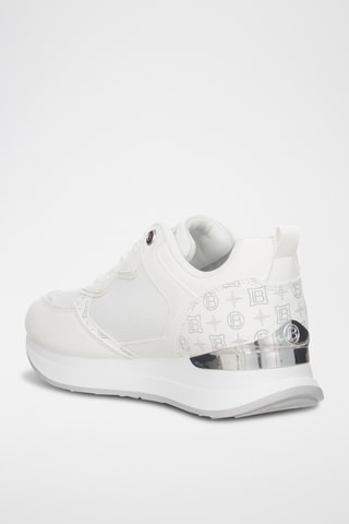 Zapatillas de piel con plataforma - Blanco