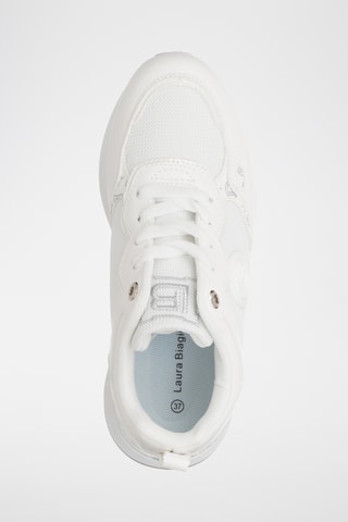 Zapatillas de piel con plataforma - Blanco