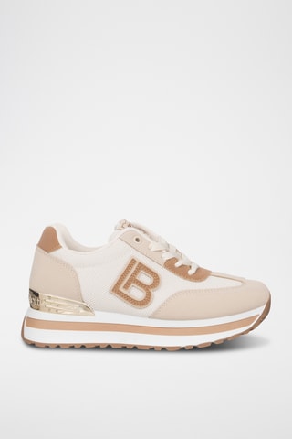Zapatillas con plataforma - Beige