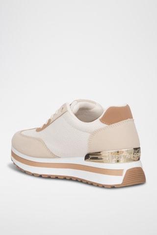 Zapatillas con plataforma - Beige