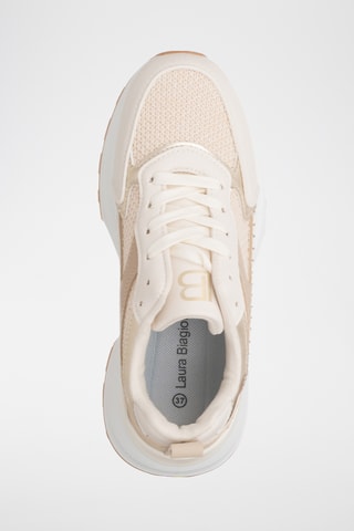 Zapatillas de piel con plataforma - Camel