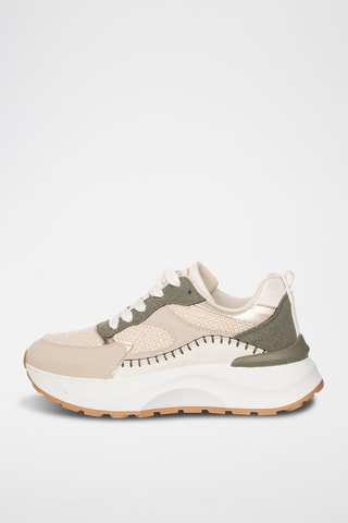 Zapatillas de piel con plataforma - Verde