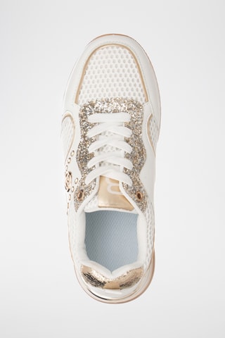 Zapatillas de piel con plataforma - Blanco