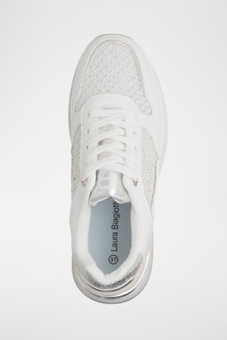 Zapatillas de piel con plataforma - Blanco