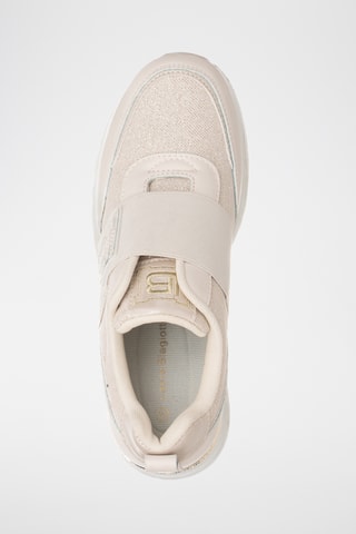 Zapatillas de piel con plataforma - Beige