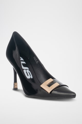 Zapatos con brillo de tacón - Negro