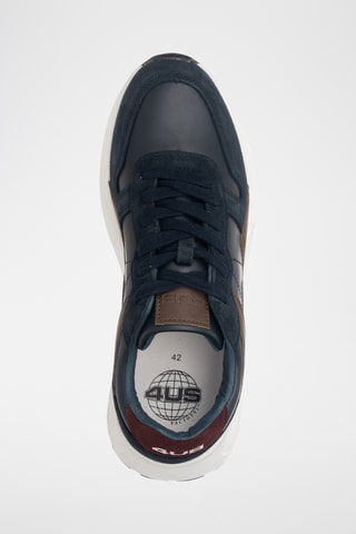 Zapatillas de piel - Azul