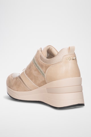 Wedge Sneakers - Beige