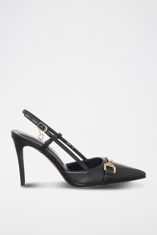 Zapatos de tacón con tiras - Negro