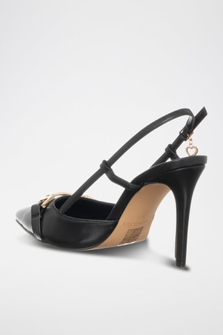 Zapatos de tacón con tiras - Negro
