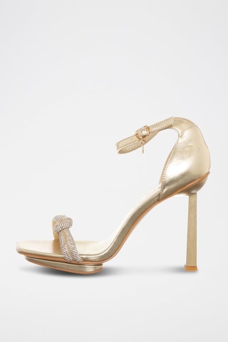 Sandalias de tacón - Dorado y plateado