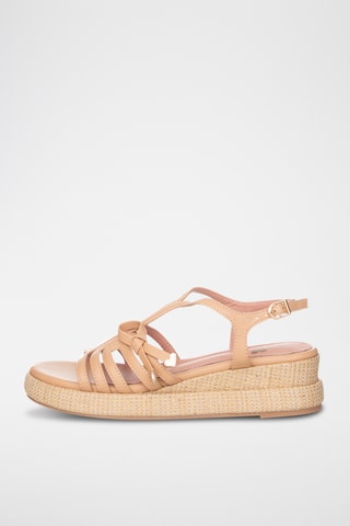 Sandalias de cuña - Camel