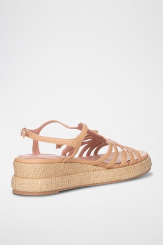 Sandalias de cuña - Camel