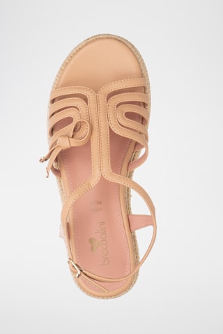 Sandalias de cuña - Camel