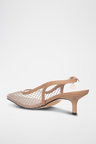 Zapatos de piel de tacón - Beige