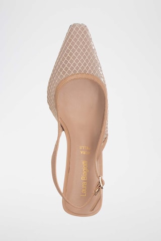 Zapatos de piel de tacón - Beige