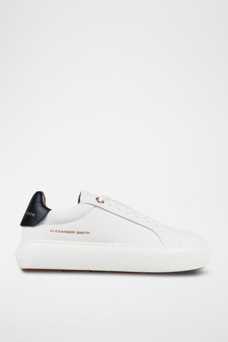 Zapatillas de piel - Blanco y negro