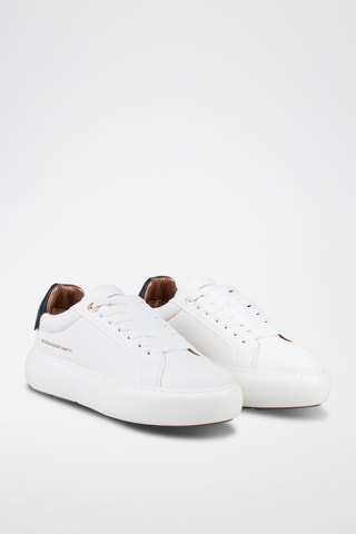 Zapatillas de piel - Blanco y negro