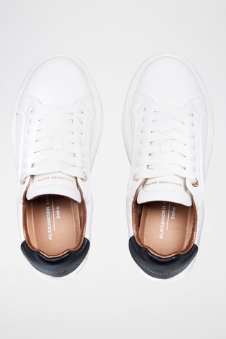 Zapatillas de piel - Blanco y negro