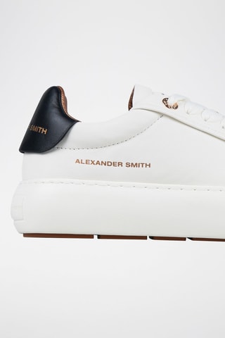 Zapatillas de piel - Blanco y negro