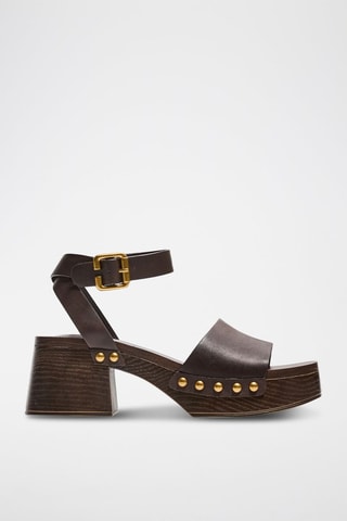 Sandalias de tacón - Marrón