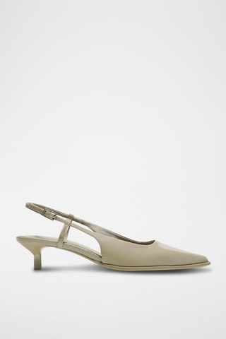 Zapatos con brillo de tacón - Verde oliva