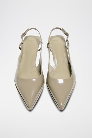 Zapatos con brillo de tacón - Verde oliva