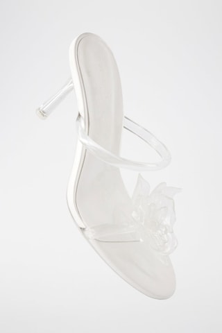 Sandalias de tacón - Blanco y transparente