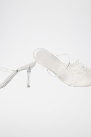 Sandalias de tacón - Blanco y transparente