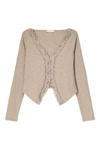 Cárdigan - Beige jaspeado