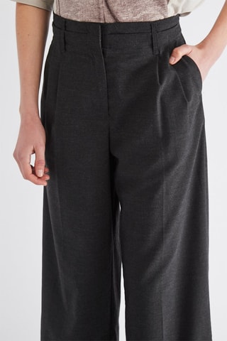 Pantalón wide leg - Gris