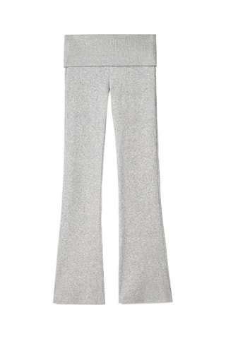 Pantalón flare - Gris claro jaspeado