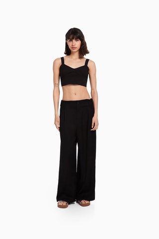 Pantalón wide leg - Negro