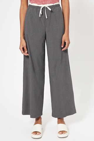 Pantalón wide leg - Gris